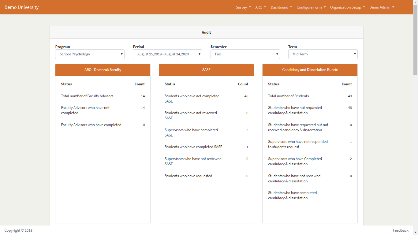 University edition analytics screenshot